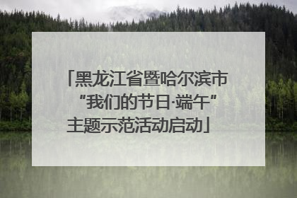 黑龙江省暨哈尔滨市“我们的节日·端午”主题示范活动启动