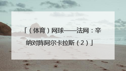 （体育）网球——法网：辛纳对阵阿尔卡拉斯（2）