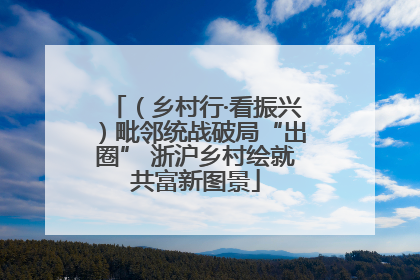 （乡村行·看振兴）毗邻统战破局“出圈” 浙沪乡村绘就共富新图景