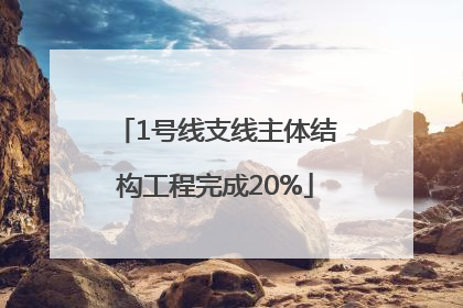 1号线支线主体结构工程完成20%