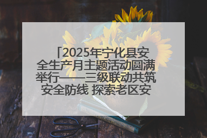 2025年宁化县安全生产月主题活动圆满举行——三级联动共筑安全防线 探索老区安全发展新路径