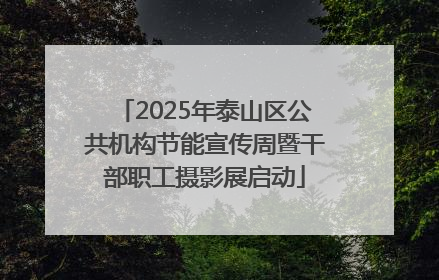 2025年泰山区公共机构节能宣传周暨干部职工摄影展启动
