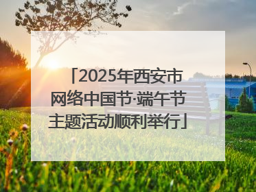 2025年西安市网络中国节·端午节主题活动顺利举行