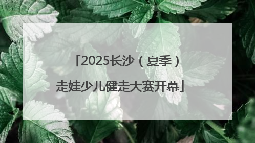 2025长沙（夏季）走娃少儿健走大赛开幕