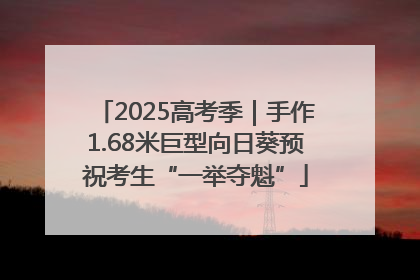 2025高考季｜手作1.68米巨型向日葵预祝考生“一举夺魁”