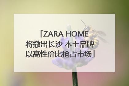 ZARA HOME将撤出长沙 本土品牌以高性价比抢占市场